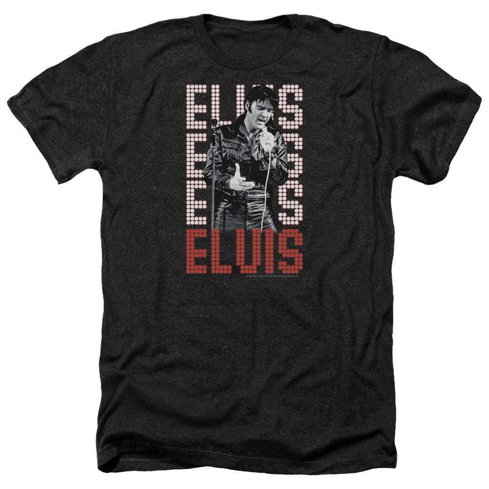 Elvis Presley 1968 Classic Adult Heather T Shirt Black